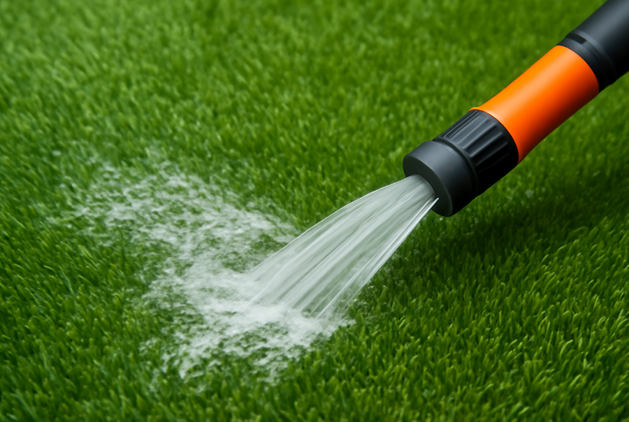 Cleaning artificial turf