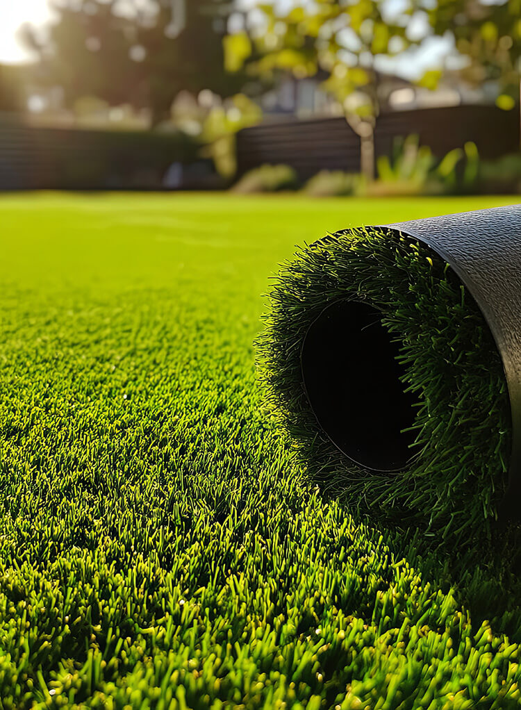 Rollo de c&eacute;sped artificial de cuatro colores de 25 mm para jard&iacute;n