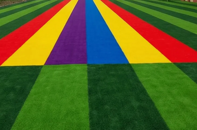 หญ้าเทียมจัดสวนสีสำหรับโรงเรียนอนุบาล .jpg
