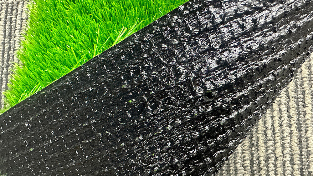 the backing of Unti-UV warranty landscape grass